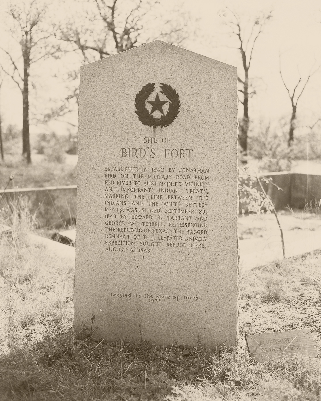 1936 Bird's Fort Historical Marker